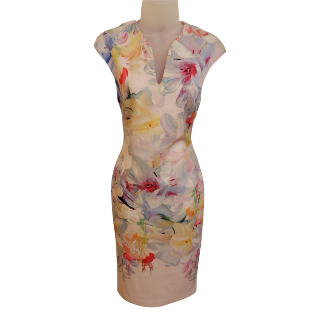 Ted Baker Floral Cap Sleeve Dress